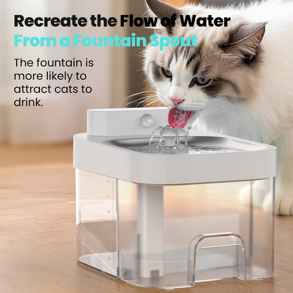 Smart Cat Water Fountain Filter Free with App Monitoring and Separate Water Tanks