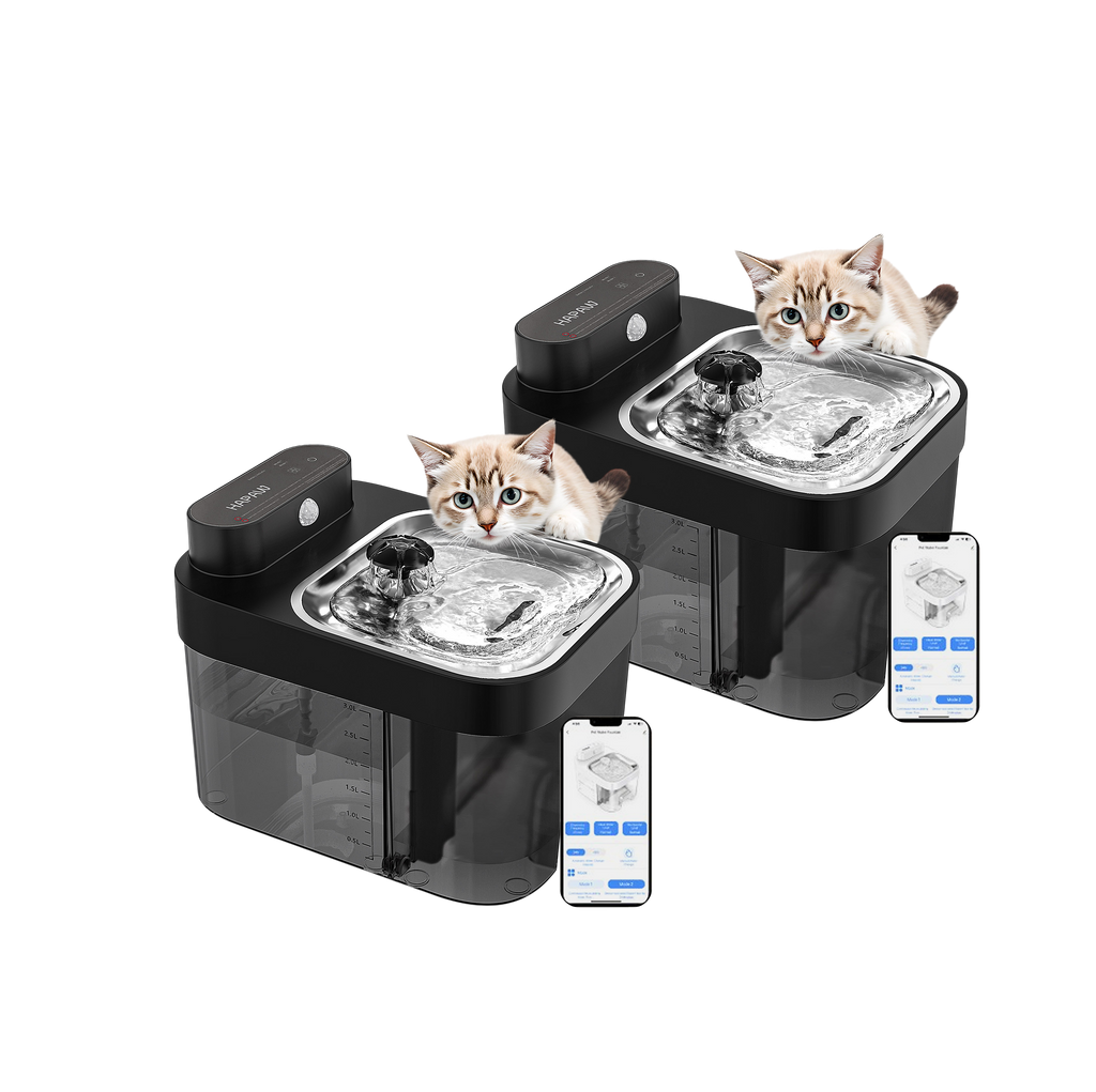 Smart Cat Water Fountain Filter Free with App Monitoring and Separate Water Tanks