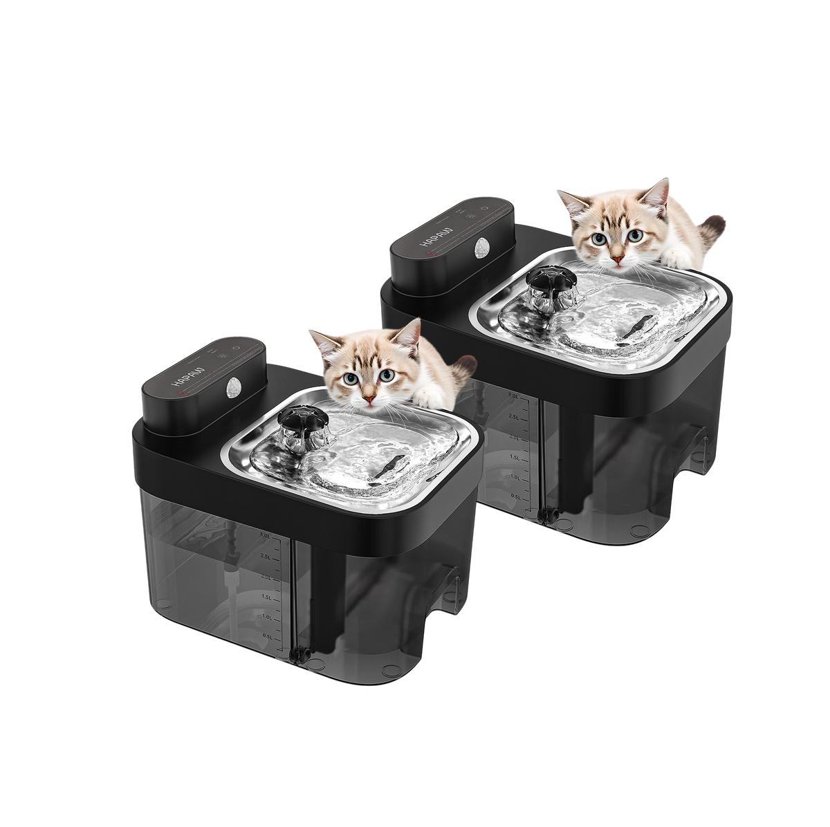 Smart Cat Water Fountain Filter Free with App Monitoring and Separate Water Tanks